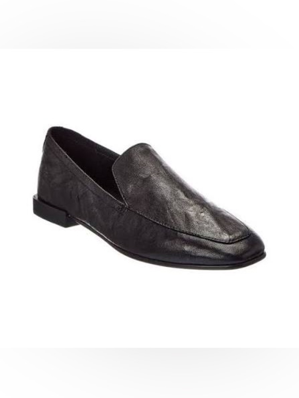 FRYE BLACK LEATHER CLAIRE VENETIAN FLAT LOAFER 6.5